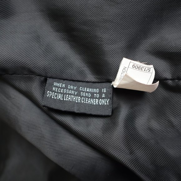 Wilson Men's Leather Vintage Coat Jacket, Genuine Black Leather Jacket, Large - Picture 5 of 15